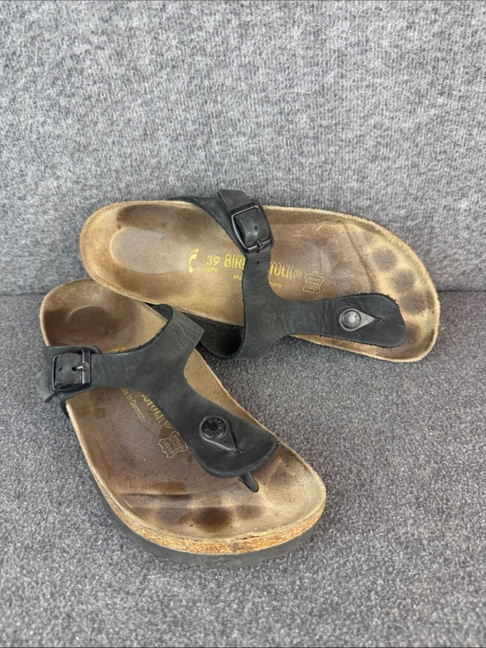 Birkenstock Black‎ Gizeh-Style Thong Sandals L8|M6 EU39
